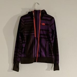 Purple North Face Fleece with Asymmetrical Zipper